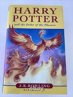 Harry Potter And The Order Of The Phoenix 1st Ed, 1st Print, UK Ed. Near Mint HC