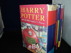 Harry Potter Box Set Complete Set Of 4 Hardback Bloomsbury Boxed Dust Covers
