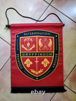 Harry Potter COMPLETE Hogwarts + 4 House Wall Banners by Universal Studios