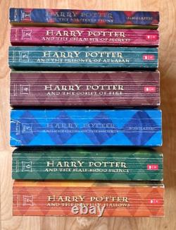 Harry Potter COMPLETE SERIES Lot All 7 Large Paperbacks Rowling 1 2 3 4 5 6 7
