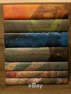 Harry Potter Complete 1-7 Hard Back Book Set American Scholastic Version