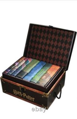 Harry Potter Complete 7 Book Hardcover Set with Trunk Chest Case 1st Editions-NEW
