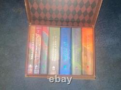 Harry Potter Complete 7 Book Hardcover Set with Trunk Chest Case 1st Editions-NEW