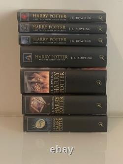 Harry Potter Complete Adult Hardback Set UK Bloomsbury 1-7 Matching VGC
