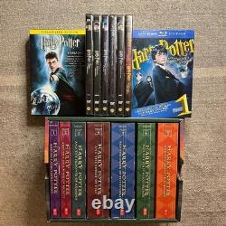 Harry Potter Complete Book Series Set 1-7 & Movie Collection Blu-ray DVD Lot