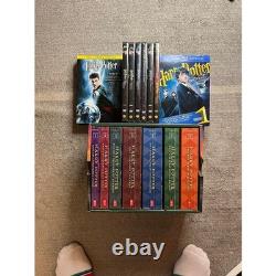 Harry Potter Complete Book Series Set 1-7 & Movie Collection Blu-ray DVD Lot