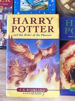 Harry Potter Complete Book Set 1-7 Bloomsbury (4x Hardcover 3x Paperback) 1st Ed