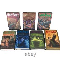 Harry Potter Complete Book Set 1-7 Hard Cover 1st Edition Print American Deluxe