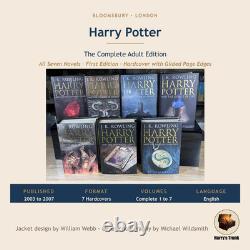 Harry Potter Complete Collection Books 1-7, Bloomsbury, Adult 1st Ed, Hardcover