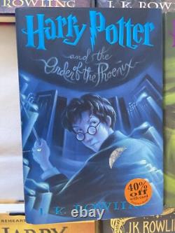 Harry Potter Complete HC Set 1-7 First Edition J. K. Rowling + 6 Bonus items
