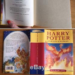 Harry Potter Complete Hardback Book Set First Edition Bloomsbury Dust Jackets