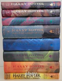 Harry Potter Complete Hardcover Book Set 1 7 + Cursed Child! Very Good Cond