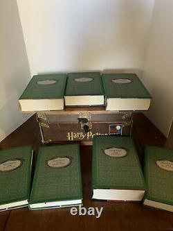 Harry Potter Complete Hardcover Book Set Books 1-7 Hogwarts Trunk