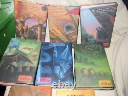 Harry Potter Complete Hardcover Lot Books 1-7 First US Edition + BONUS Book