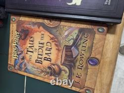 Harry Potter Complete Hardcover Set Books 1-7 1st Ed +3 Extra Books +2 Banners