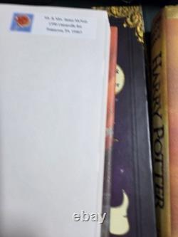 Harry Potter Complete Hardcover Set Books 1-7 1st Ed +3 Extra Books +2 Banners