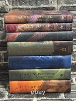 Harry Potter Complete Series 1-7 Book Set Lot Hardcover First American Ed. VGUC