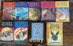 Harry Potter Complete Set HC 1-7 Dust Jackets Bloomsbury +Cursed Child +Beedle