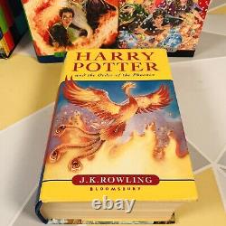 Harry Potter Complete Set Hardbacks in Dust Covers Bloomsbury 3 1st editions VGC