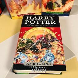 Harry Potter Complete Set Hardbacks in Dust Covers Bloomsbury 3 1st editions VGC