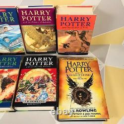 Harry Potter Complete Set Hardbacks in Dust Covers Bloomsbury 3 1st editions VGC