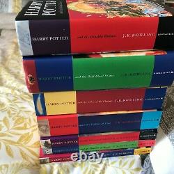 Harry Potter Complete Set Of 7 Paper/Hardbacks Bloomsbury 1st Edition Books