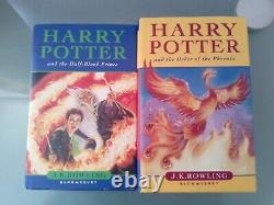 Harry Potter Complete UK Bloomsbury 1st Edition Hardback Book Set of 7
