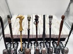 Harry Potter Death Eater Series 12-In Wand Stand Mask 9 piece Complete Set