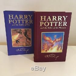 Harry Potter Deluxe Edition UK Bloomsbury Complete Set 7 Hardback Books