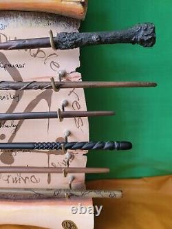 Harry Potter Dumbledore's Army Complete 6 Wand Display Collection Warner Bros