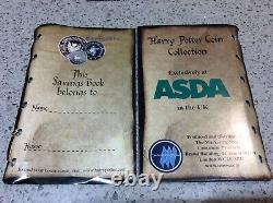 Harry Potter GRINGOTTS COIN COLLECTION SAVINGS BOOK Complete Set BLANK NAME PAGE