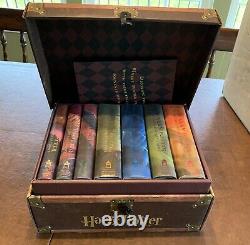 Harry Potter Hardcover Book Complete Series in Collectible Trunk with Sticker Set