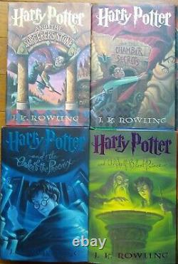 Harry Potter Hardcover Book Complete Trunk Set 1- 7 with Stickers and Tattoos