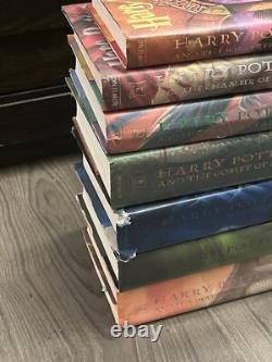 Harry Potter Hardcover Book Lot Complete Set First Edition 1-7 J. K. Rowling HP