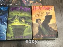 Harry Potter Hardcover Book Lot Complete Set First Edition 1-7 J. K. Rowling HP
