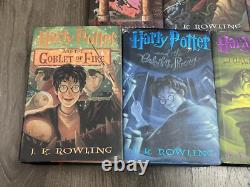 Harry Potter Hardcover Book Lot Complete Set First Edition 1-7 J. K. Rowling HP