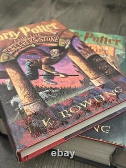 Harry Potter Hardcover Book Lot Complete Set First Edition 1-7 J. K. Rowling HP