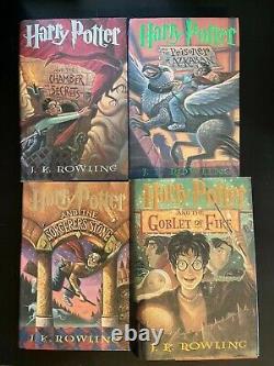 Harry Potter Hardcover Book Set Most First Edition 1-7 + 4 extras