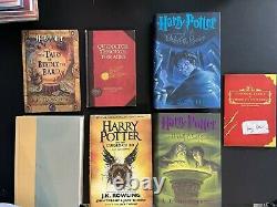 Harry Potter Hardcover Book Set Most First Edition 1-7 + 4 extras