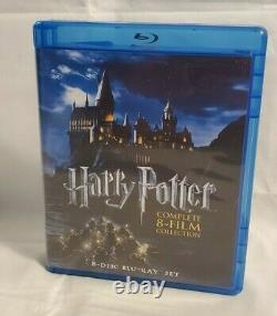 Harry Potter Hardcover Books 1-8 and Movies 1-8 Blu Ray Complete Collection