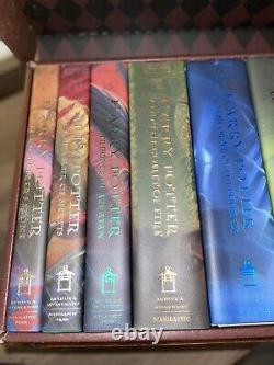 Harry Potter Hardcover Complete Collection Boxed Set Books 7 in Chest/Trunk Vg++