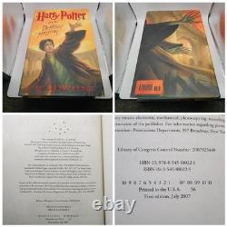 Harry Potter Hardcover Complete Set 1-7 TRUE 1st Printings Books 5,6,7 USA