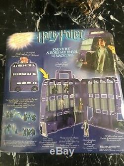 Harry Potter Knight Bus Playset Carrying Case & Figures 2003 NEW COMPLETE SET