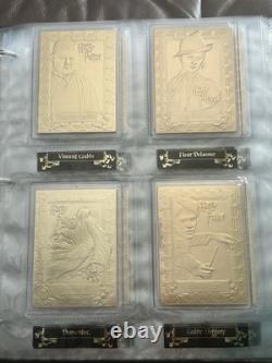 Harry Potter Limited Edition Danbury Mint 22kt Gold Collector Cards Complete Set
