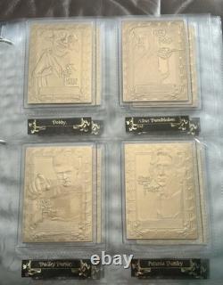 Harry Potter Limited Edition Danbury Mint 22kt Gold Collector Cards Complete Set