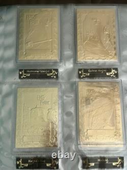 Harry Potter Limited Edition Danbury Mint 22kt Gold Collector Cards Complete Set