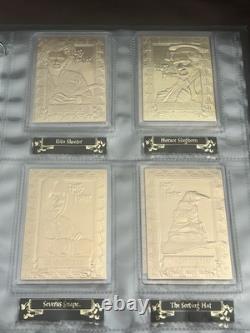 Harry Potter Limited Edition Danbury Mint 22kt Gold Collector Cards Complete Set