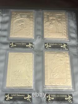 Harry Potter Limited Edition Danbury Mint 22kt Gold Collector Cards Complete Set