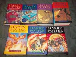 Harry Potter Lot Complete Set of 7 Hardcovers Bloomsbury Raincoast Editions