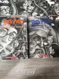 Harry Potter The Complete Series (1-7) 2018 Scholastic Cover art Brian Selznick